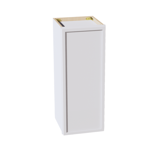 SF - W1230:: Frost White Slim Shaker 12"W x 30"H 1 Door & 2 Shelves Standard Wall Cabinet - NextCabinets