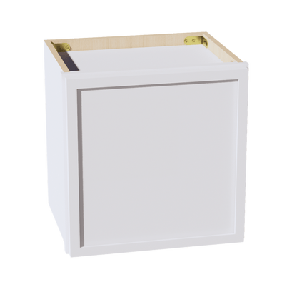 SF - W1515: Frost White Slim Shaker 15"W x 15"H 1 Door Standard Wall Bridge Cabinet - NextCabinets