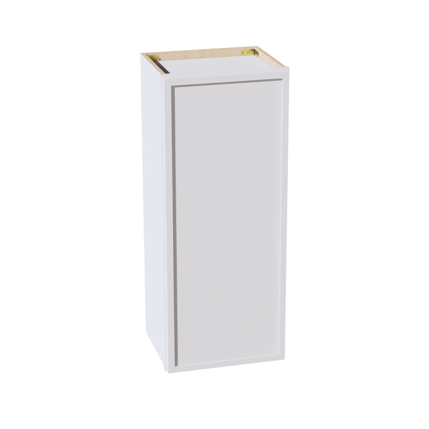 SF - W1536: Frost White Slim Shaker 15"W x 36"H 1 Door & 2 Shelves Standard Wall Cabinet - NextCabinets