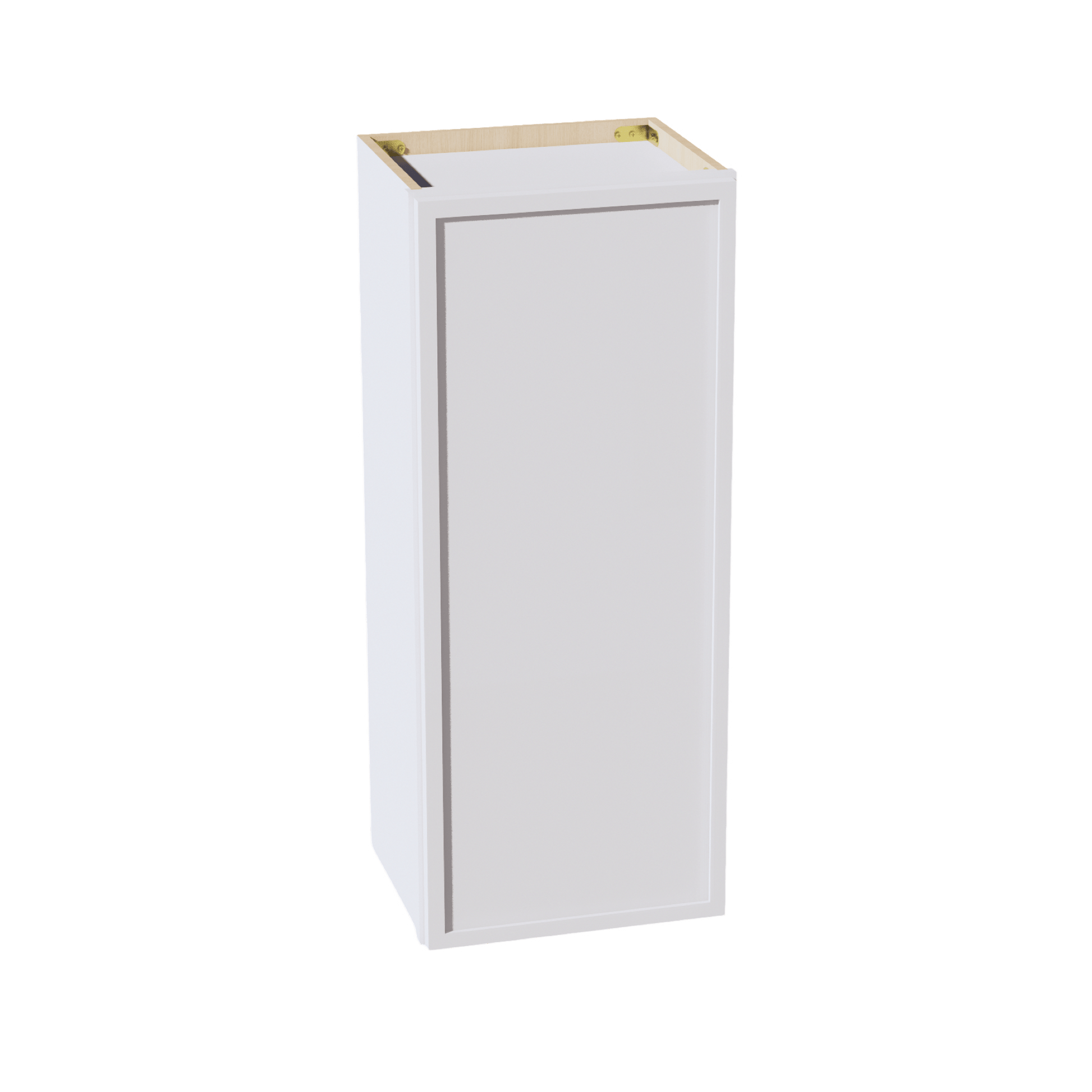 SF - W1536: Frost White Slim Shaker 15"W x 36"H 1 Door & 2 Shelves Standard Wall Cabinet - NextCabinets