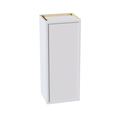 SF - W1536: Frost White Slim Shaker 15"W x 36"H 1 Door & 2 Shelves Standard Wall Cabinet - NextCabinets