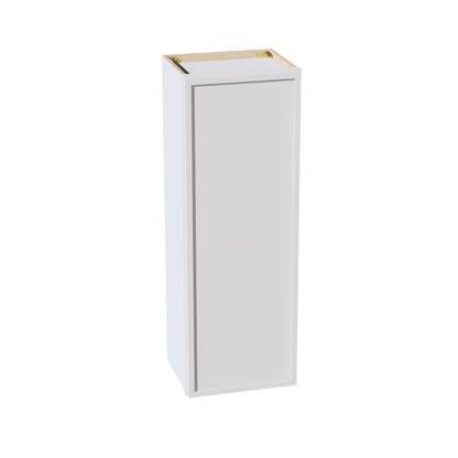 SF - W1542: Frost White Slim Shaker 15"W x 42"H 1 Door & 3 Shelves Standard Wall Cabinet - NextCabinets