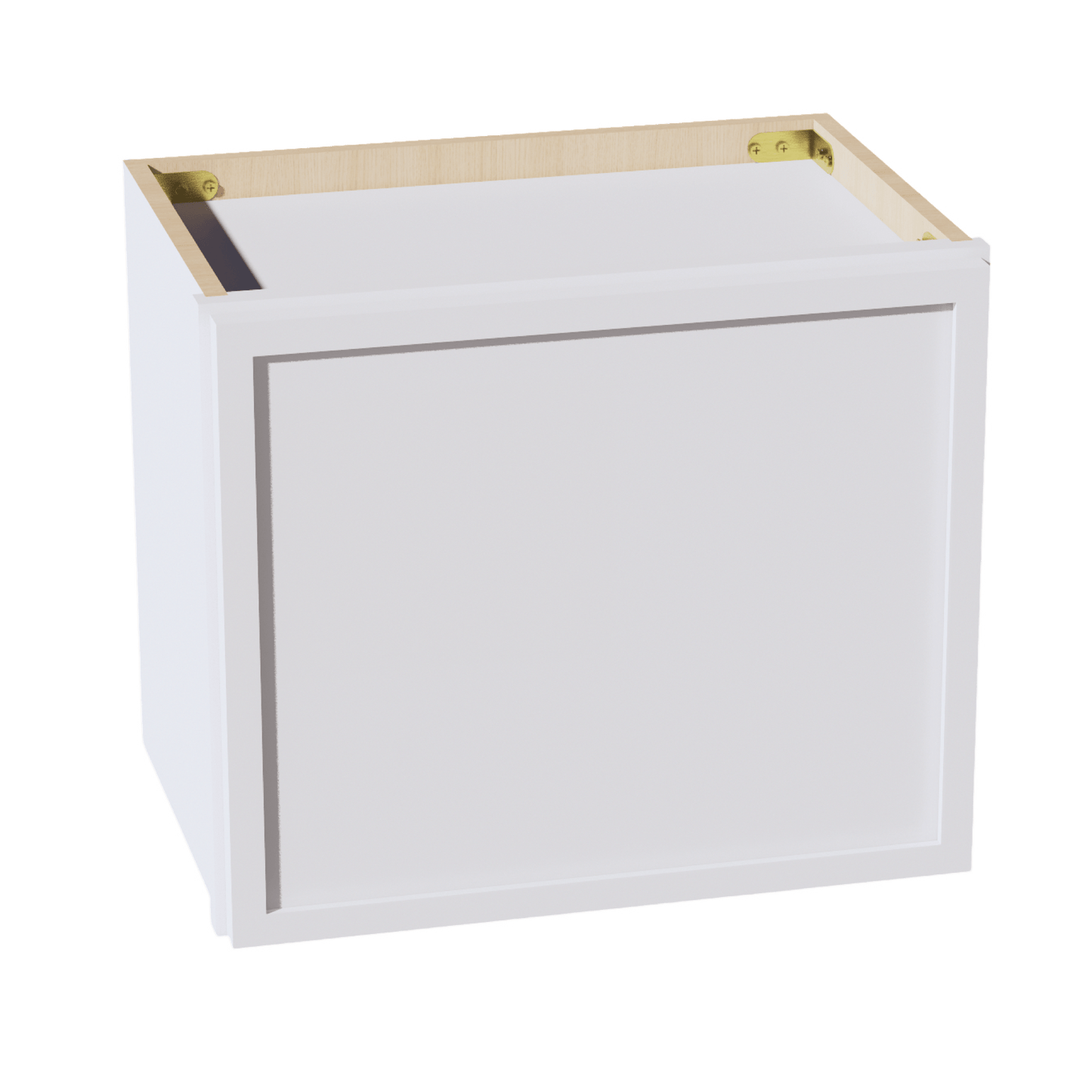 SF - W1815: Frost White Slim Shaker 18"W x 15"H 1 Door Standard Wall Bridge Cabinet - NextCabinets