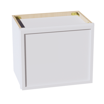 SF - W1815: Frost White Slim Shaker 18"W x 15"H 1 Door Standard Wall Bridge Cabinet - NextCabinets