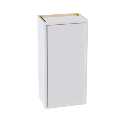 SF - W1836: Frost White Slim Shaker 18"W x 36"H 1 Door & 2 Shelves Standard Wall Cabinet - NextCabinets