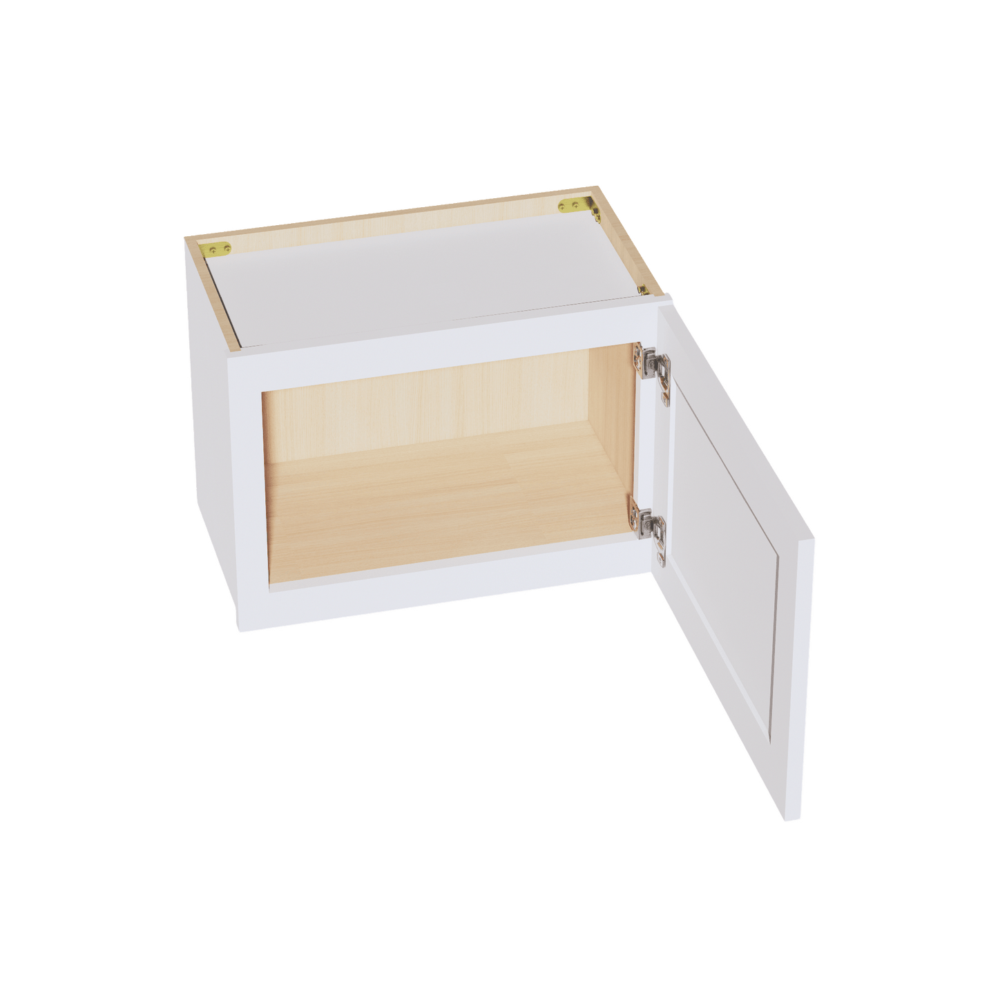 SF - W2115: Frost White Slim Shaker 21"W x 15"H 1 Door Standard Wall Bridge Cabinet - NextCabinets