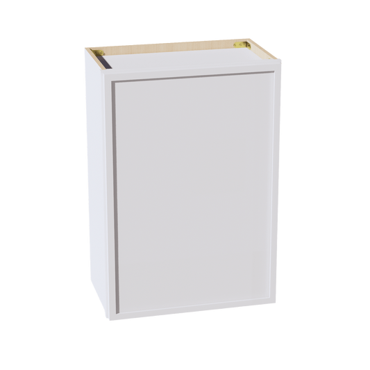 SF - W2130: Frost White Slim Shaker 21"W x 30"H 1 Door & 2 Shelves Standard Wall Cabinet - NextCabinets