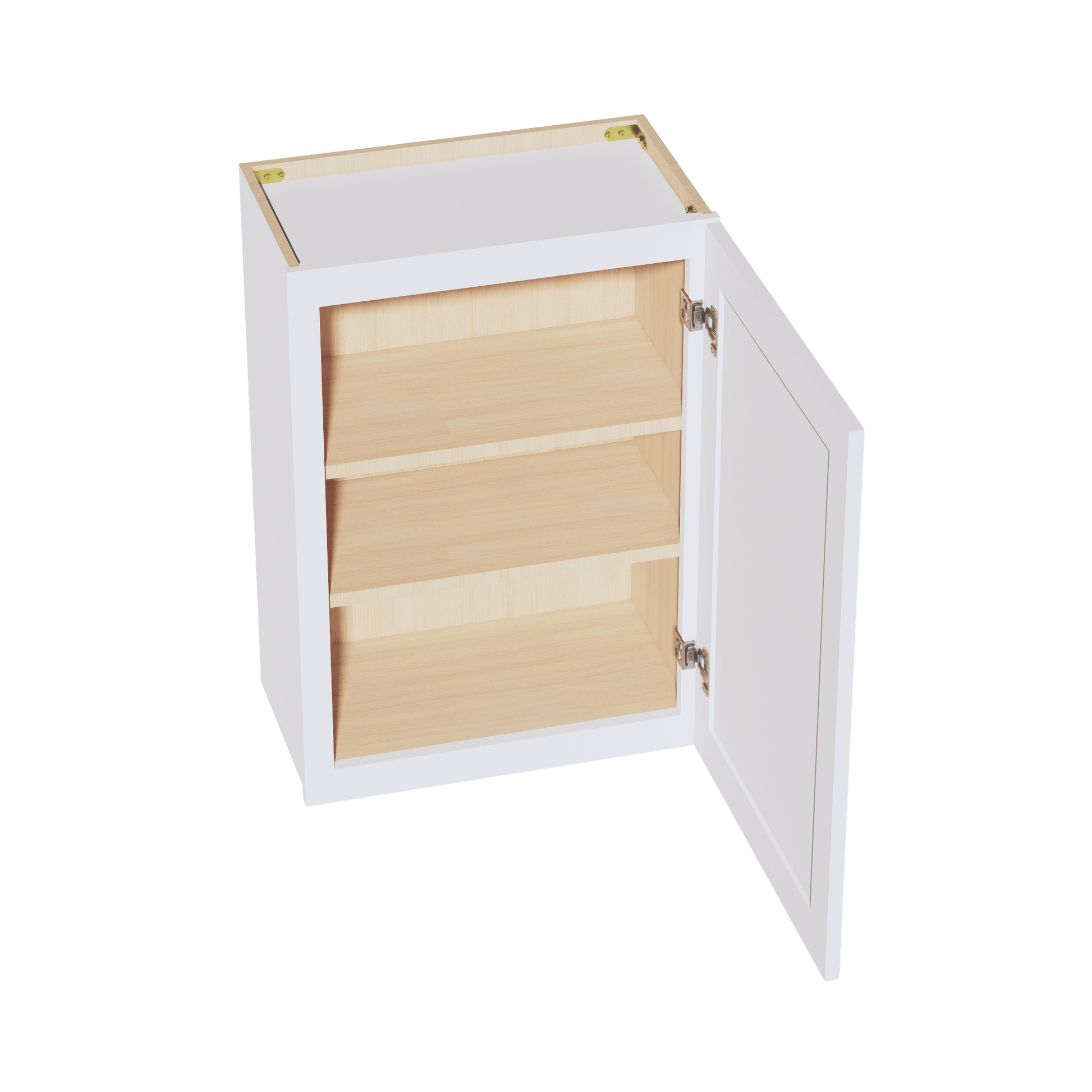 SF - W2130: Frost White Slim Shaker 21"W x 30"H 1 Door & 2 Shelves Standard Wall Cabinet - NextCabinets