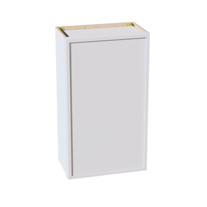 SF - W2136: Frost White Slim Shaker 21"W x 36"H 1 Door & 2 Shelves Standard Wall Cabinet - NextCabinets