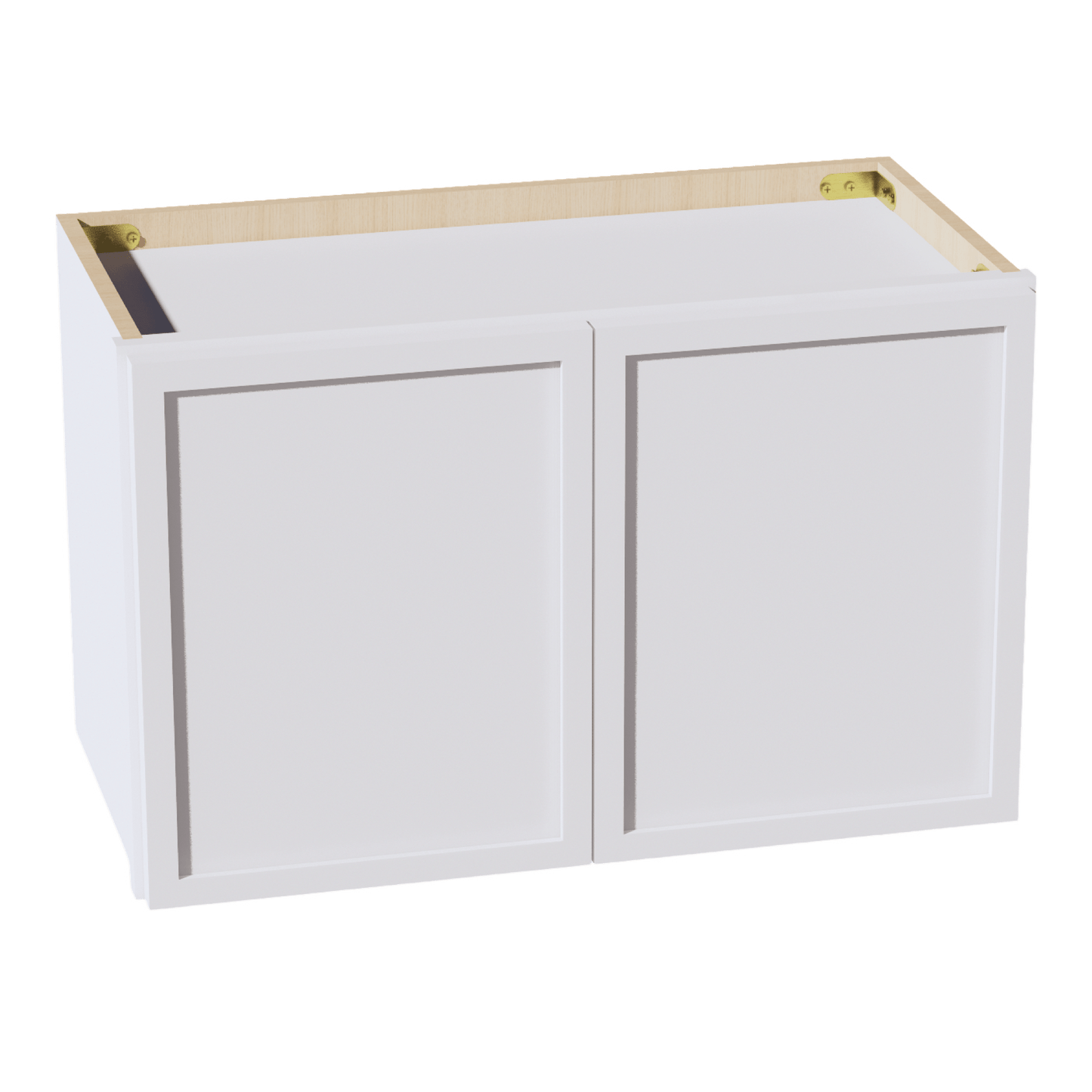 SF - W2415: Frost White Slim Shaker 24"W x 15"H 2 Doors Standard Wall Bridge Cabinet - NextCabinets