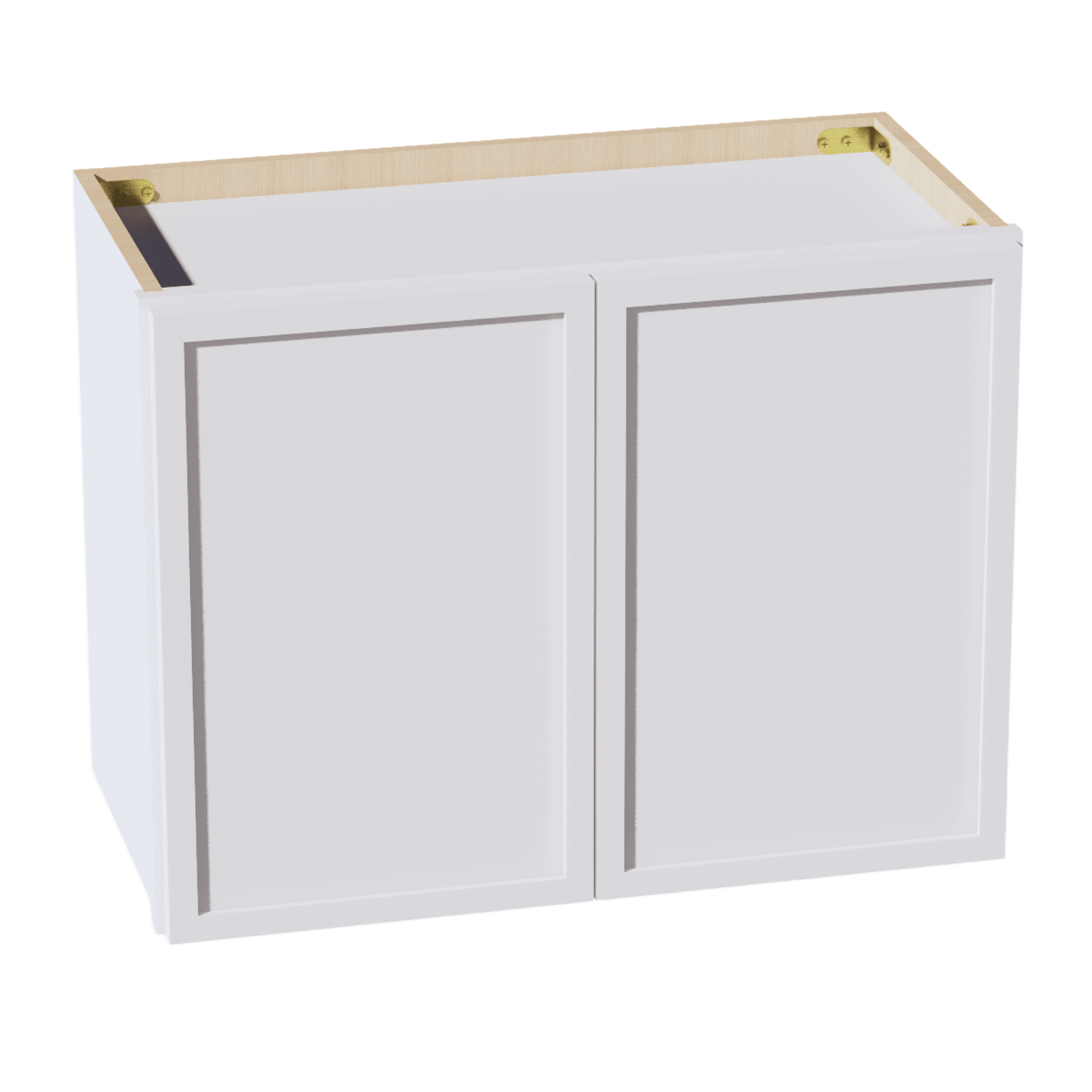 SF - W2418: Frost White Slim Shaker 24"W x 18"H 2 Doors Standard Wall Bridge Cabinet - NextCabinets