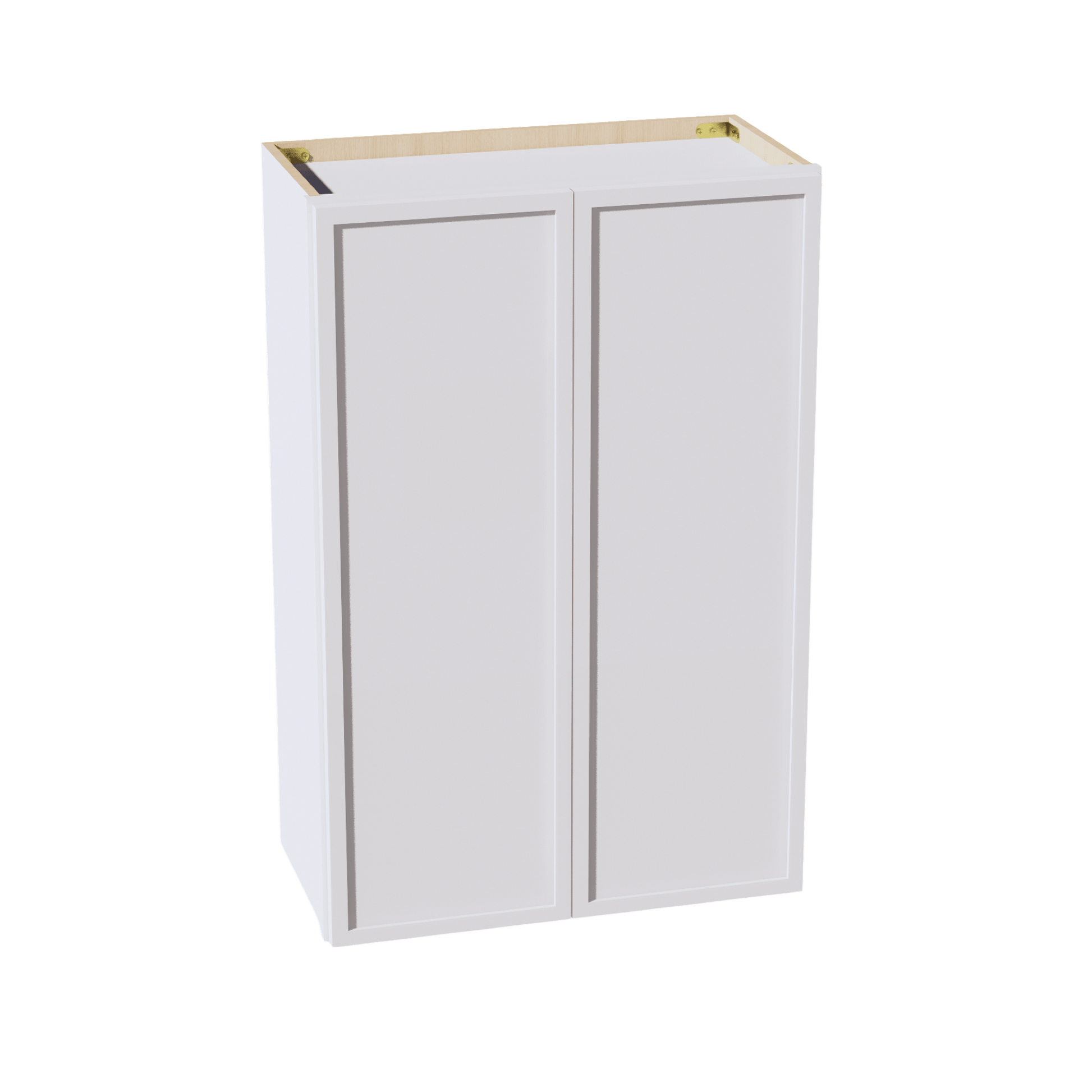 SF - W2436: Frost White Slim Shaker 24"W x 36"H 2 Doors & 2 Shelves Standard Wall Cabinet - NextCabinets