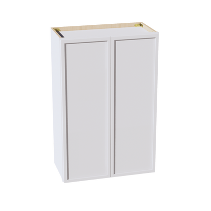 SF - W2436: Frost White Slim Shaker 24"W x 36"H 2 Doors & 2 Shelves Standard Wall Cabinet - NextCabinets