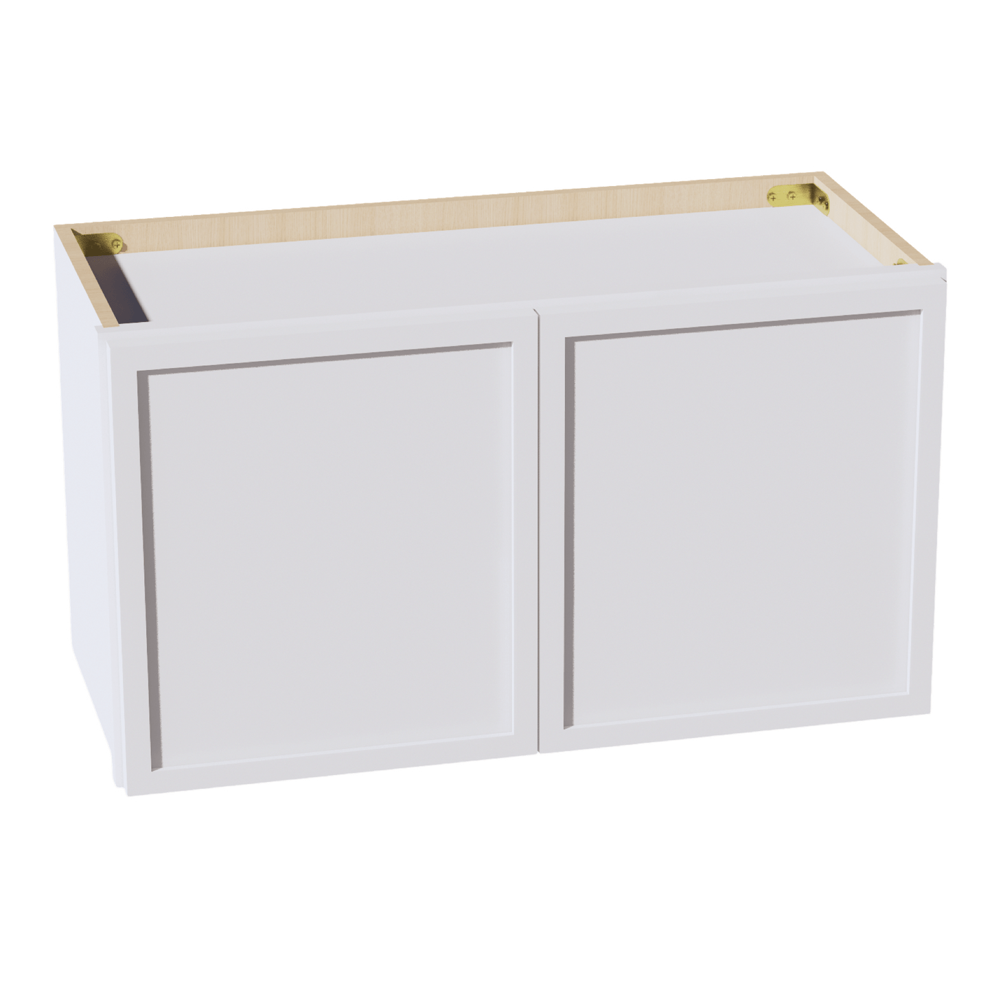 SF - W2715: Frost White Slim Shaker 27"W x 15"H 2 Doors Standard Wall Bridge Cabinet - NextCabinets