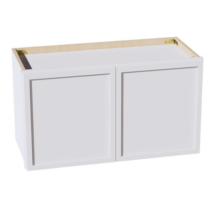 SF - W2715: Frost White Slim Shaker 27"W x 15"H 2 Doors Standard Wall Bridge Cabinet - NextCabinets
