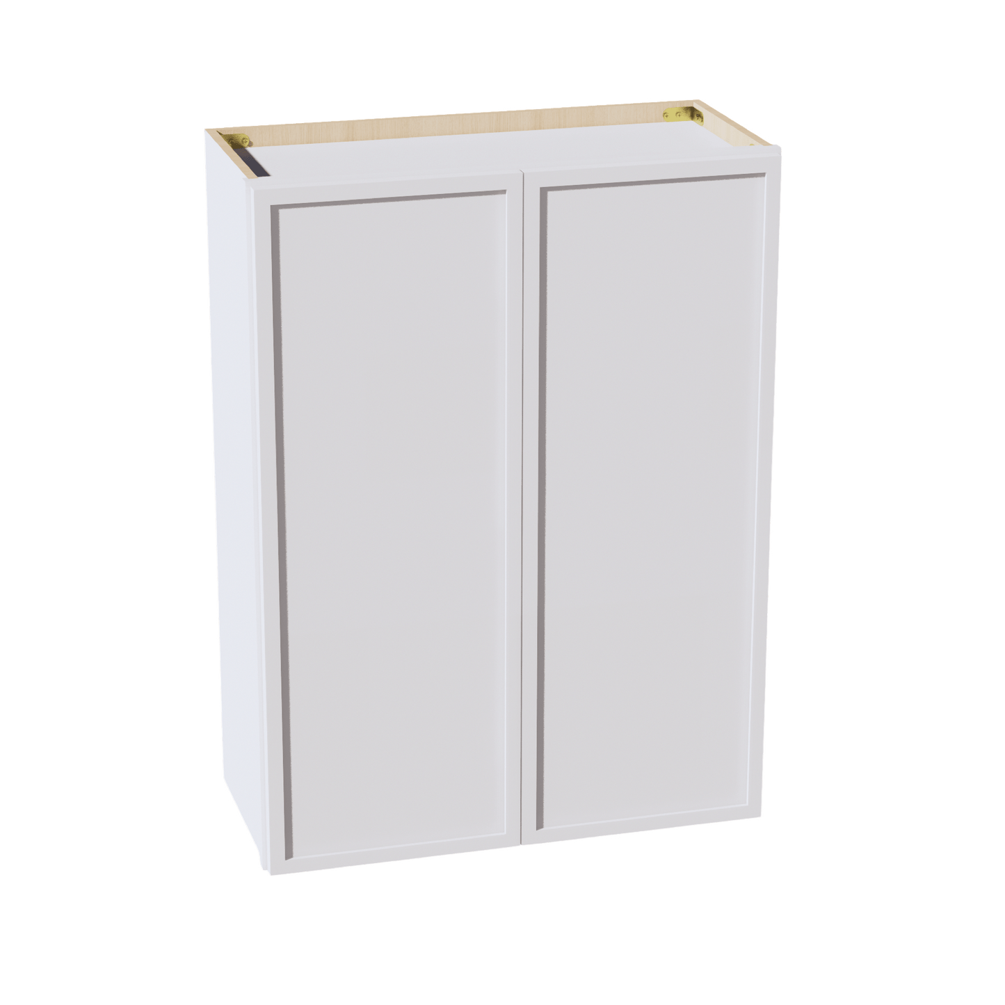 SF - W2736: Frost White Slim Shaker 27"W x 36"H 2 Doors & 2 Shelves Standard Wall Cabinet - NextCabinets