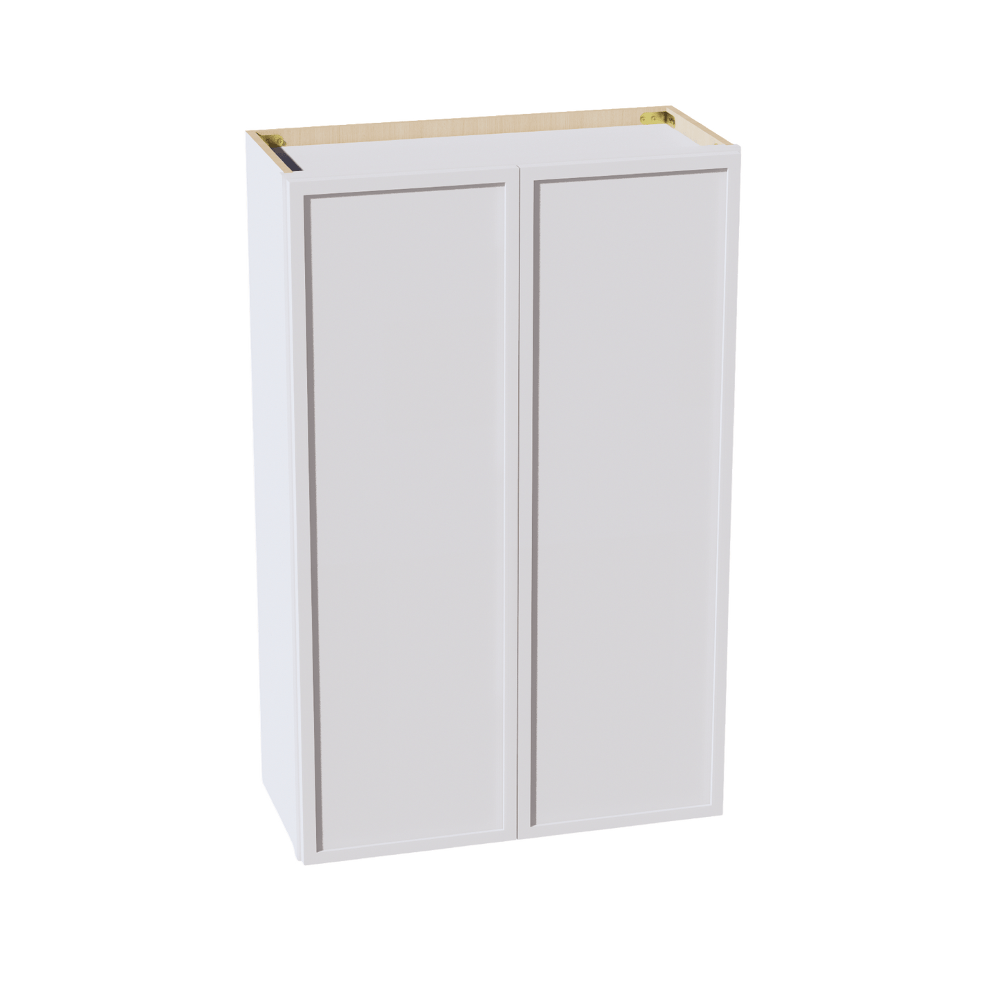 SF - W2742: Frost White Slim Shaker 27"W x 42"H 2 Doors & 3 Shelves Standard Wall Cabinet - NextCabinets