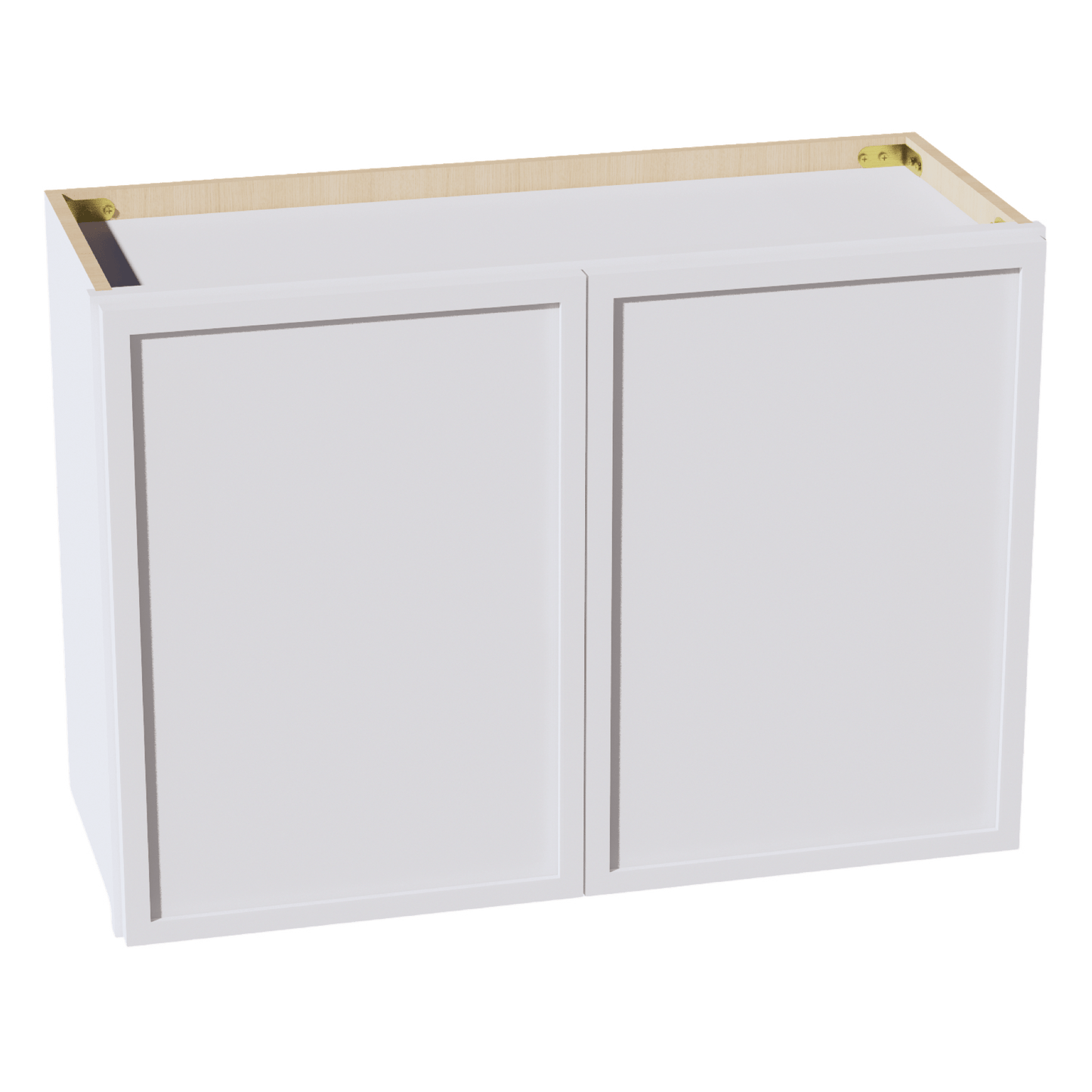 SF - W3021: Frost White Slim Shaker 30"W x 21"H 2 Doors Standard Wall Bridge Cabinet - NextCabinets
