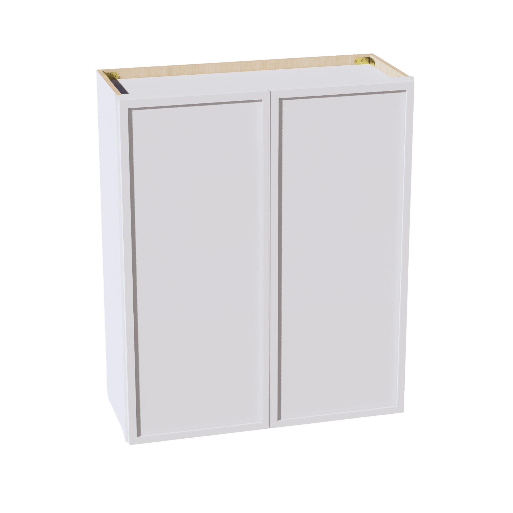 SF - W3036: Frost White Slim Shaker 30"W x 36"H 2 Doors & 2 Shelves Standard Wall Cabinet - NextCabinets