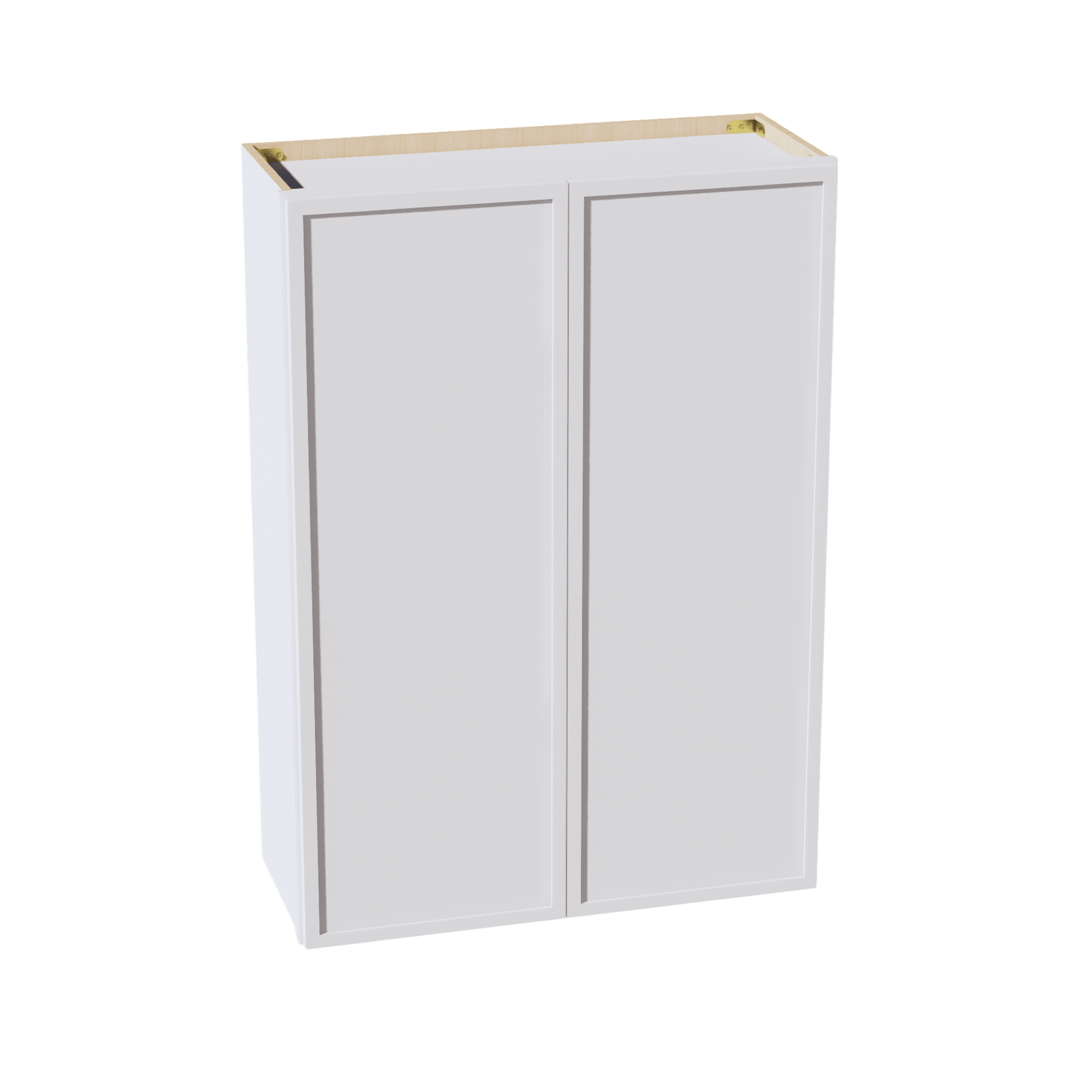 SF - W3042: Frost White Slim Shaker 30"W x 42"H 2 Doors & 3 Shelves Standard Wall Cabinet - NextCabinets