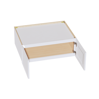 SF - W331224: Frost White Slim Shaker 33"W x 12"H x 24"D 2 Doors Standard Bridge Wall Cabinet - NextCabinets