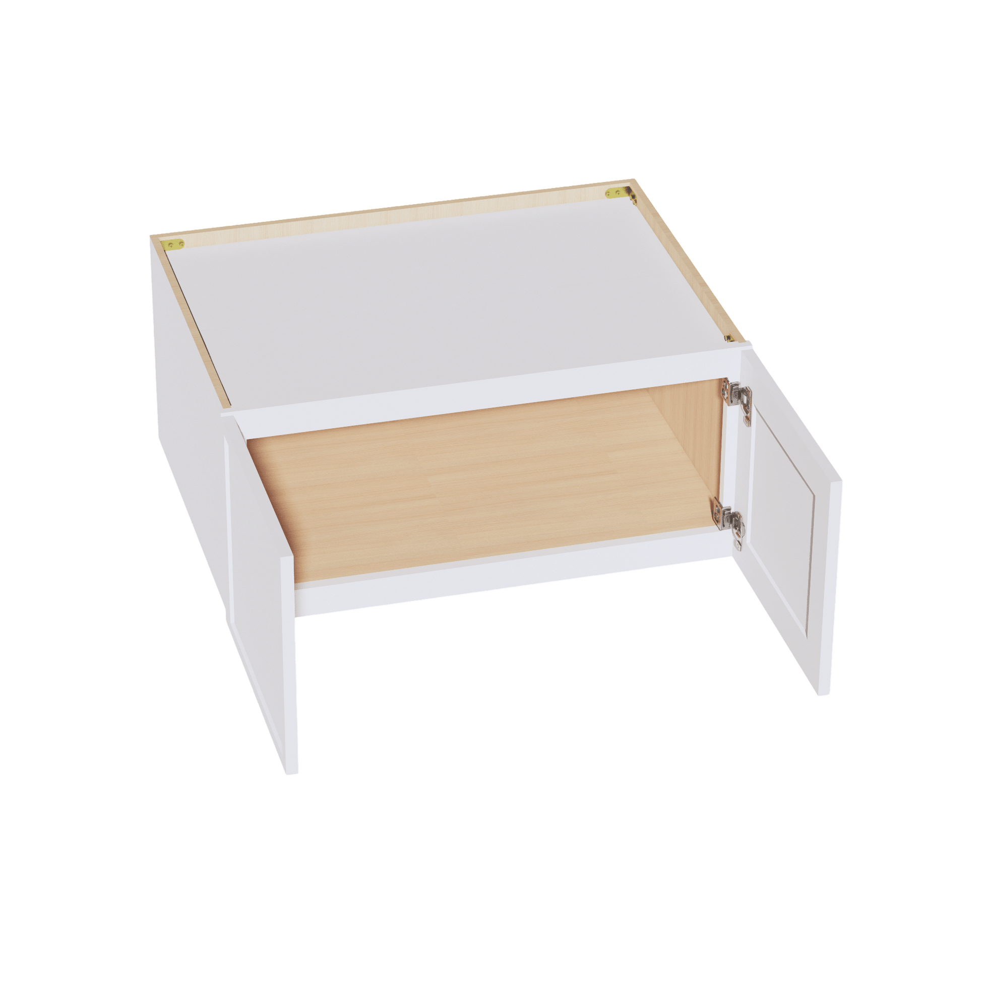 SF - W331524: Frost White Slim Shaker 33"W x 15"H x 24"D 2 Doors Standard Bridge Wall Cabinet - NextCabinets