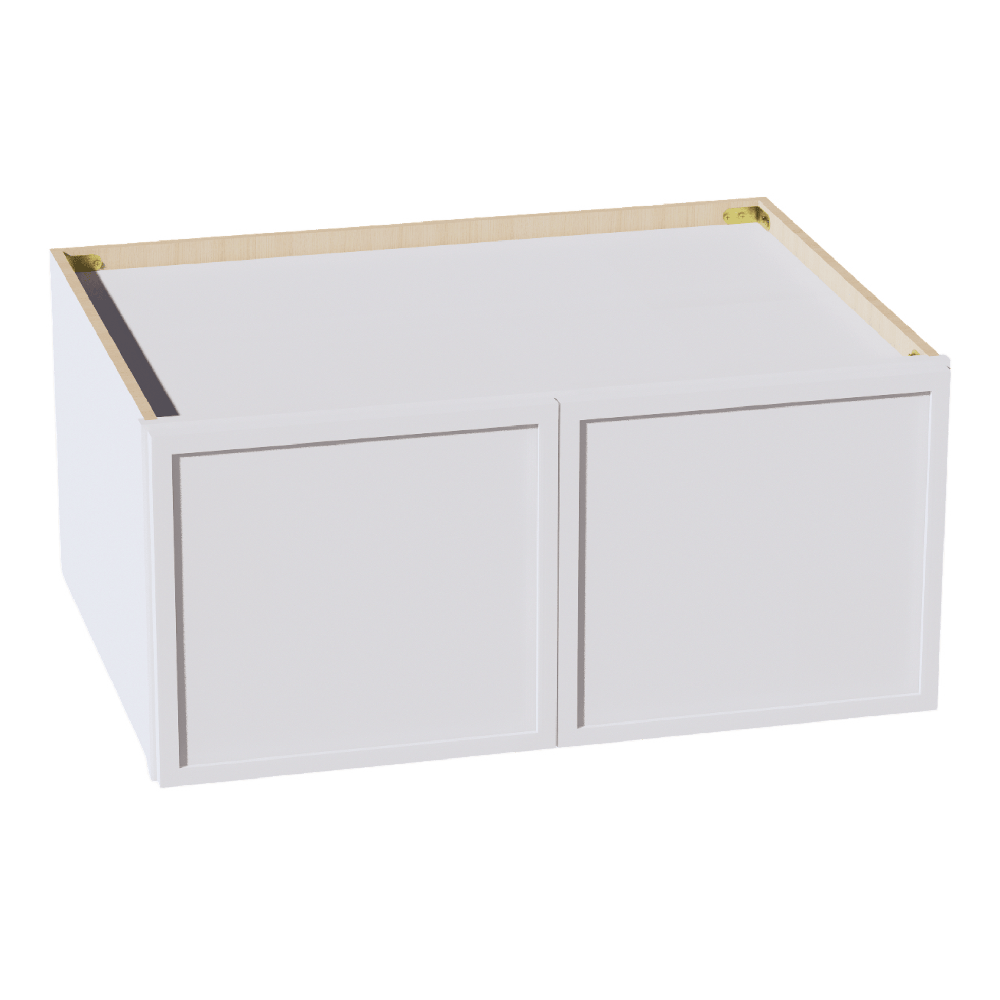 SF - W331524: Frost White Slim Shaker 33"W x 15"H x 24"D 2 Doors Standard Bridge Wall Cabinet - NextCabinets