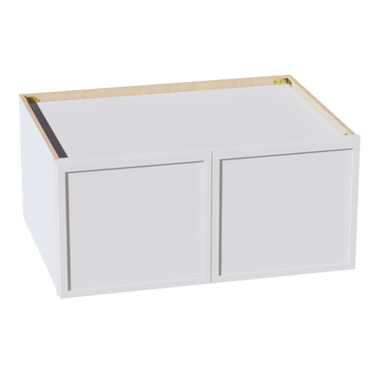 SF - W331524: Frost White Slim Shaker 33"W x 15"H x 24"D 2 Doors Standard Bridge Wall Cabinet - NextCabinets