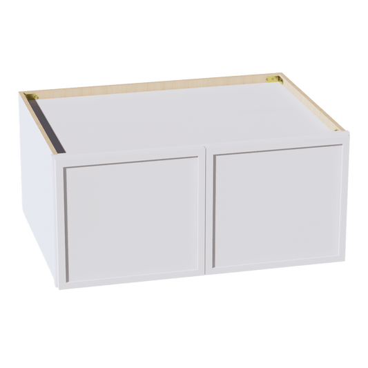 SF - W331524: Frost White Slim Shaker 33"W x 15"H x 24"D 2 Doors Standard Bridge Wall Cabinet - NextCabinets