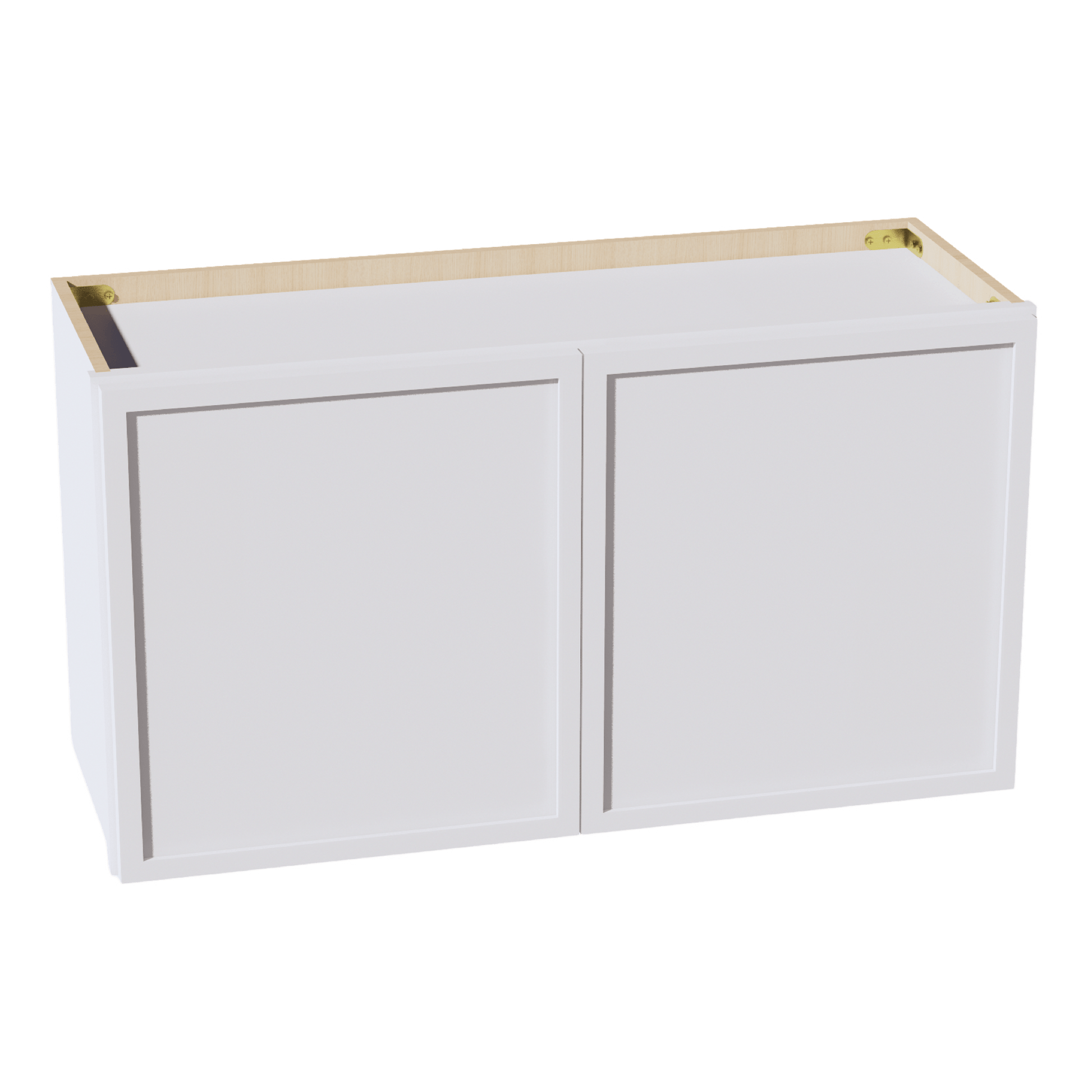 SF - W3318: Frost White Slim Shaker 33"W x 18"H 2 Doors Standard Wall Bridge Cabinet - NextCabinets