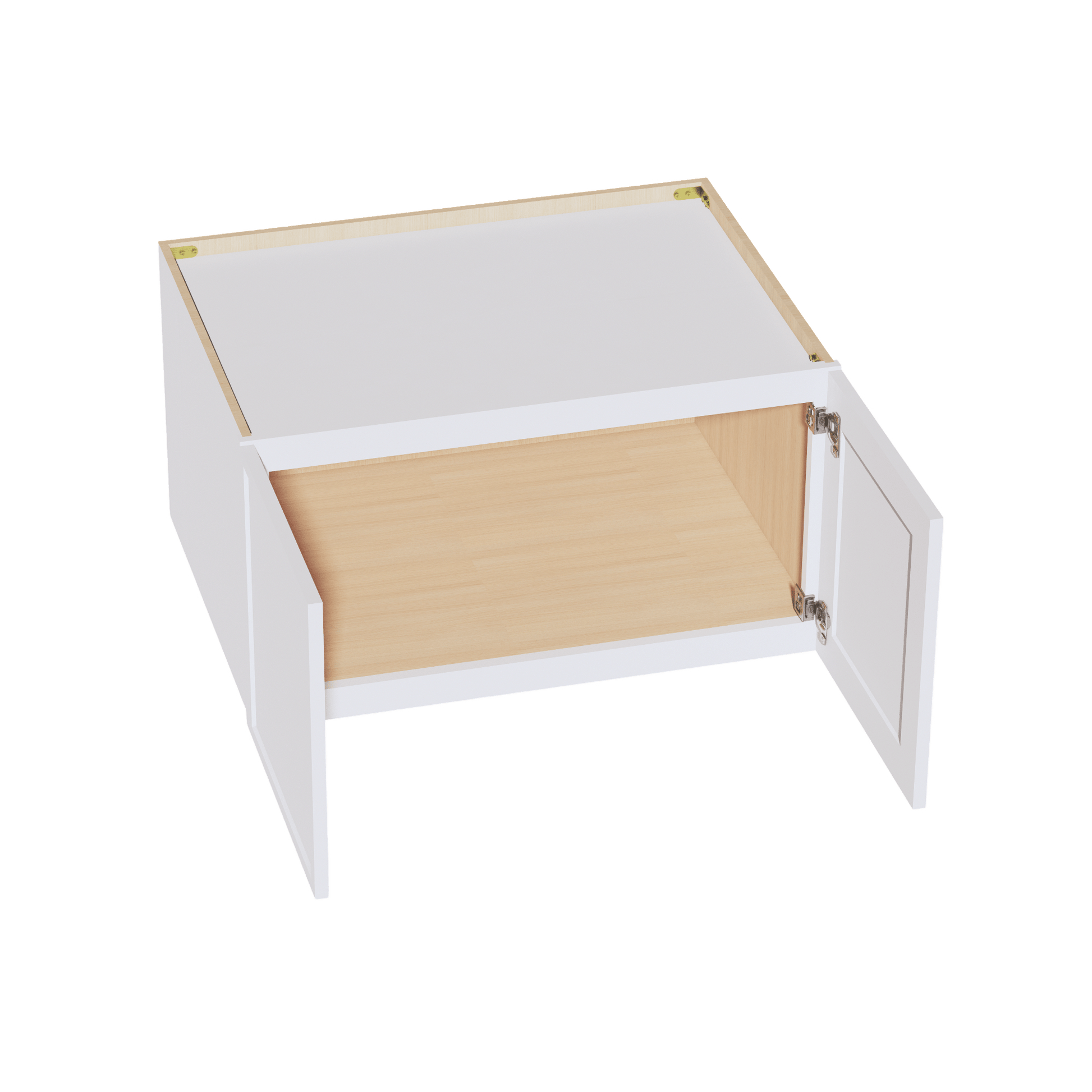 SF - W331824: Frost White Slim Shaker 33"W x 18"H x 24"D 2 Doors Standard Bridge Wall Cabinet - NextCabinets