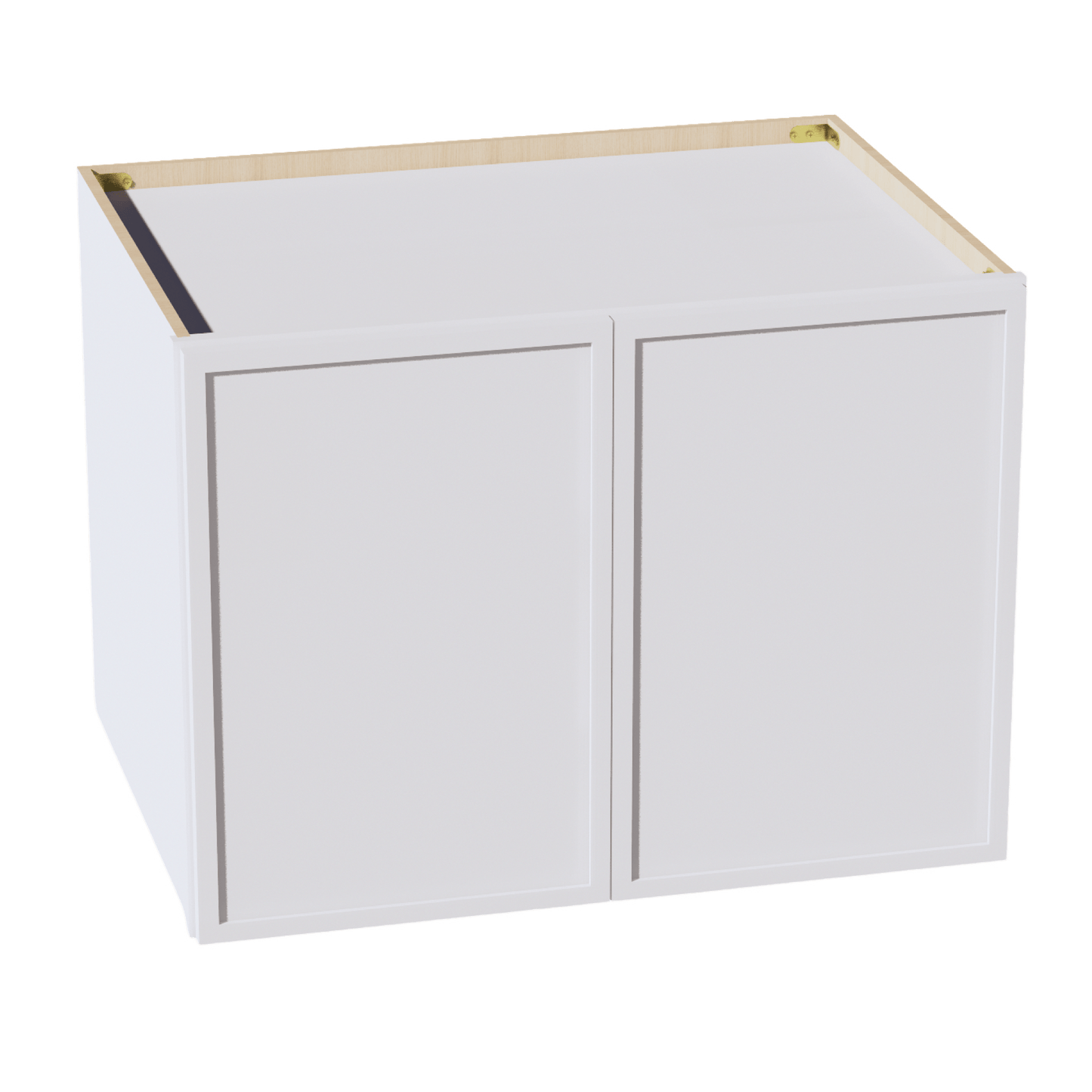SF - W332424: Frost White Slim Shaker 33"W x 24"H x 24"D 2 Doors & 1 Shelf Standard Bridge Wall Cabinet - NextCabinets