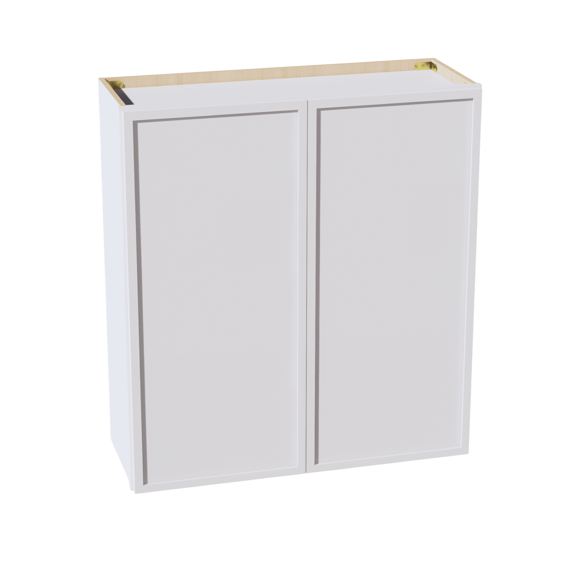 SF - W3336: Frost White Slim Shaker 33"W x 36"H 2 Doors & 2 Shelves Standard Wall Cabinet - NextCabinets