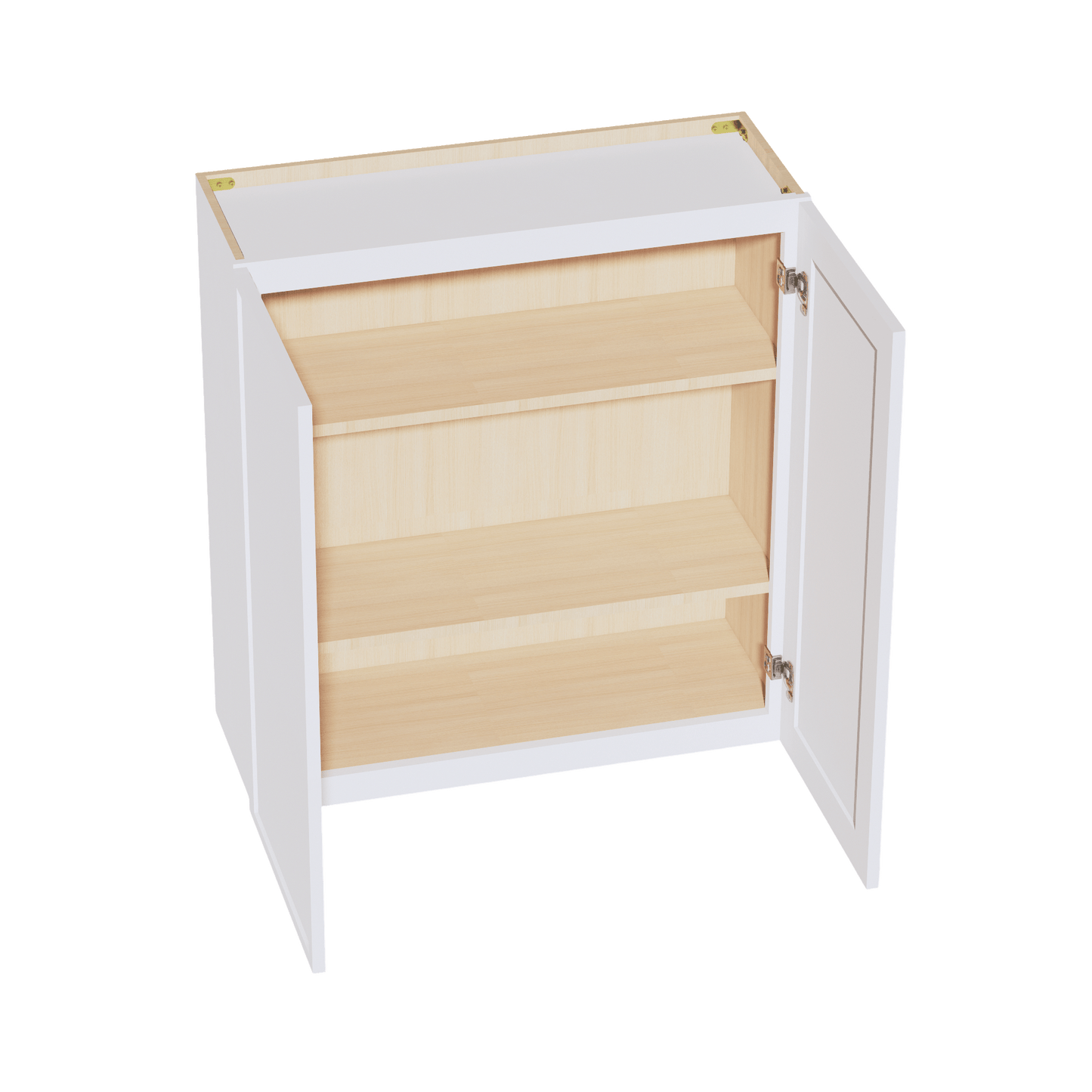 SF - W3336: Frost White Slim Shaker 33"W x 36"H 2 Doors & 2 Shelves Standard Wall Cabinet - NextCabinets