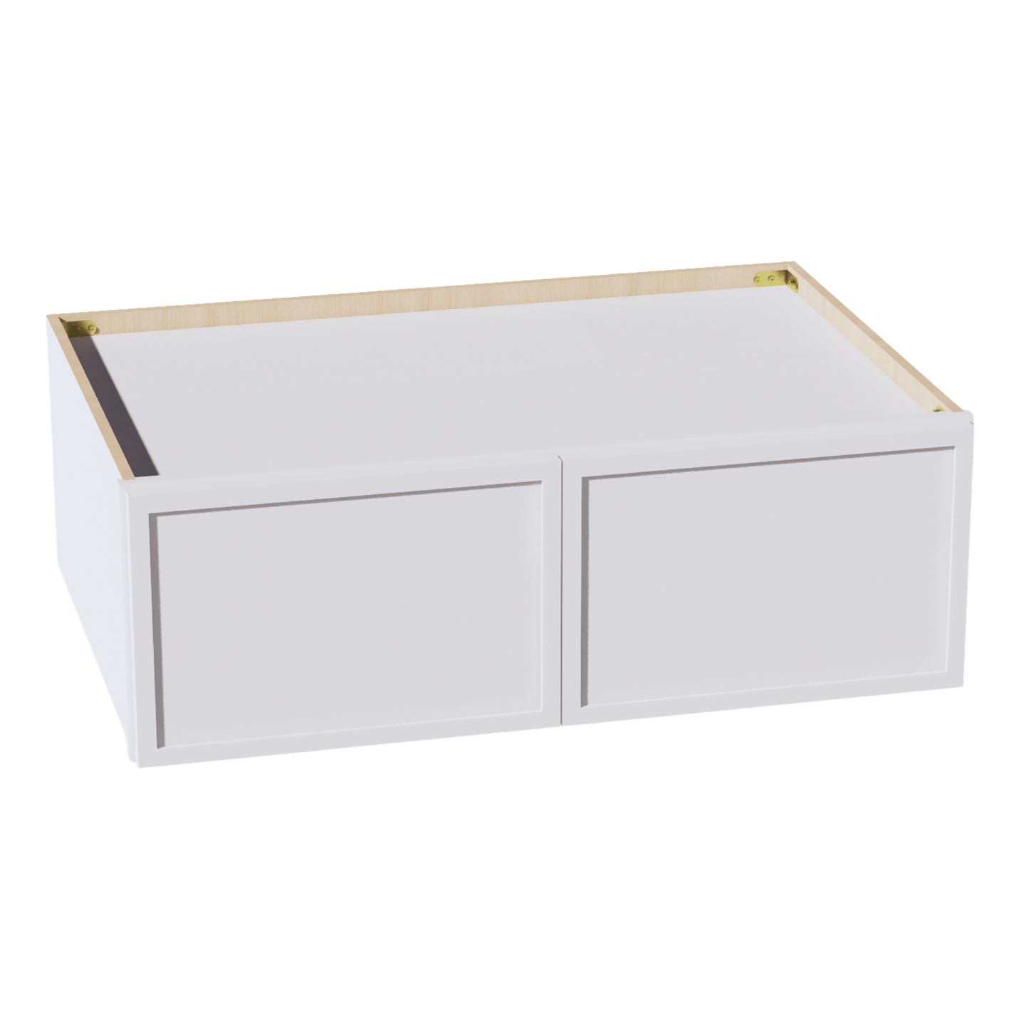 SF - W361224: Frost White Slim Shaker 36"W x 12"H x 24"D 2 Doors Standard Bridge Wall Cabinet - NextCabinets