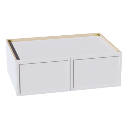 SF - W361224: Frost White Slim Shaker 36"W x 12"H x 24"D 2 Doors Standard Bridge Wall Cabinet - NextCabinets