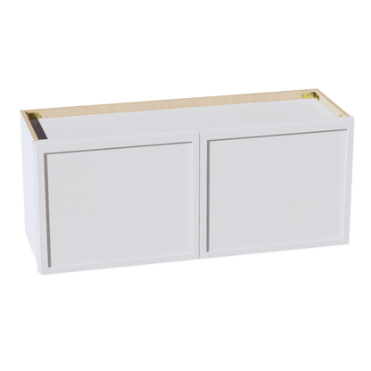 SF - W3615: Frost White Slim Shaker 36"W x 15"H 2 Doors Standard Wall Bridge Cabinet - NextCabinets