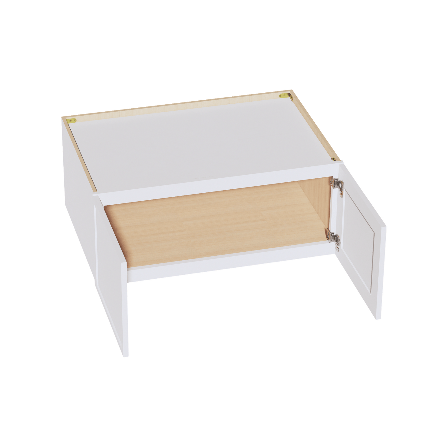 SF - W361524: Frost White Slim Shaker 36"W x 15"H x 24"D 2 Doors Standard Bridge Wall Cabinet - NextCabinets