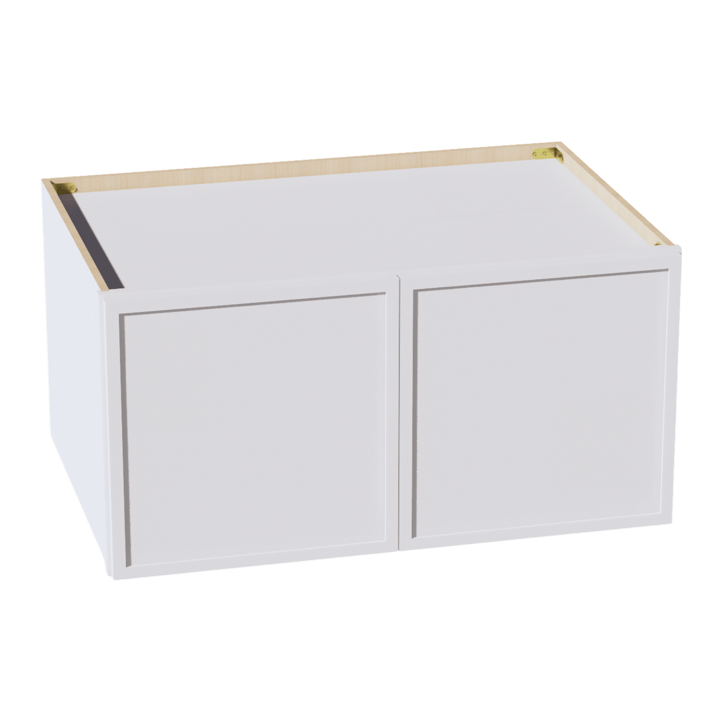 SF - W361824: Frost White Slim Shaker 36"W x 18"H x 24"D 2 Doors Standard Bridge Wall Cabinet - NextCabinets