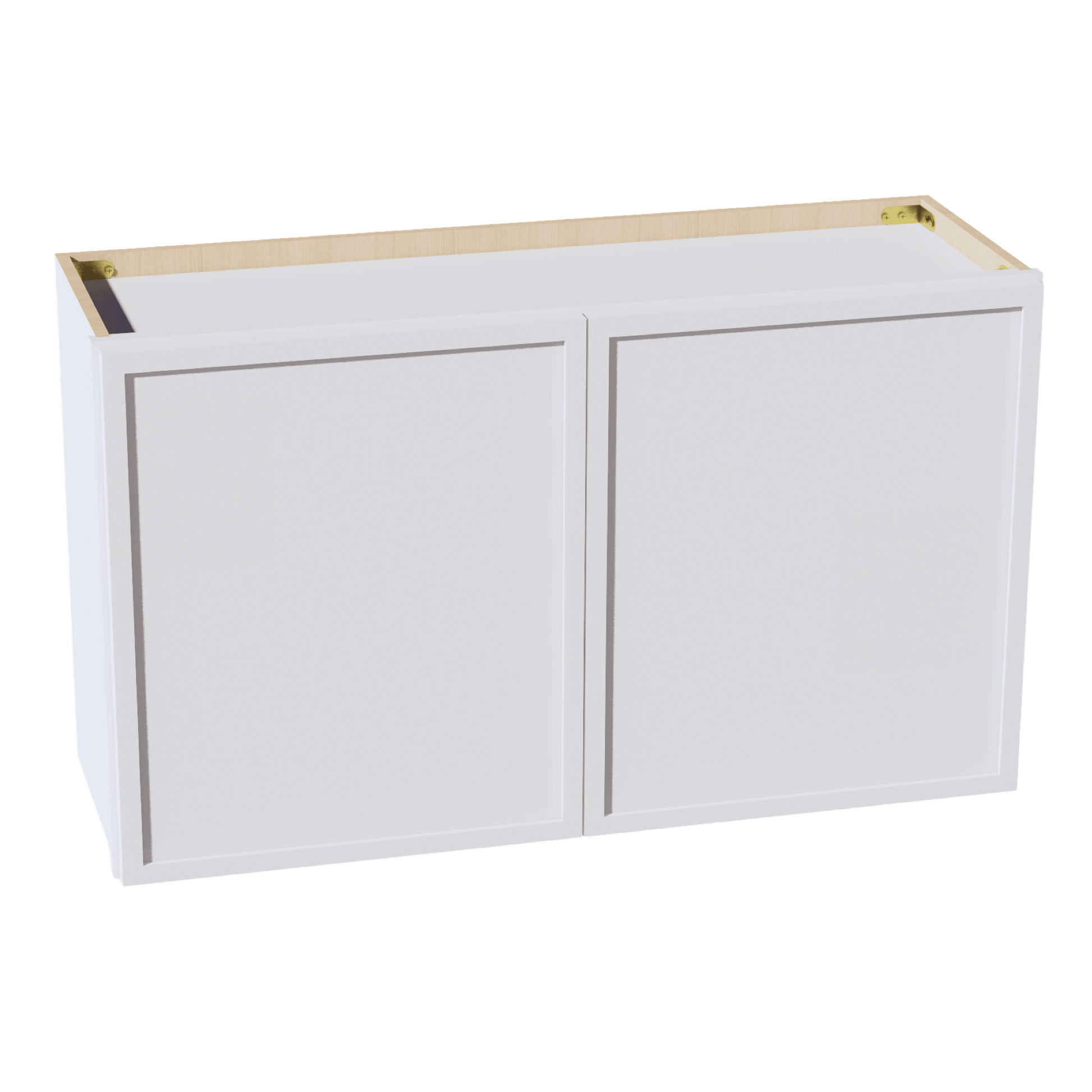 SF - W3621: Frost White Slim Shaker 36"W x 21"H 2 Doors Standard Wall Bridge Cabinet - NextCabinets