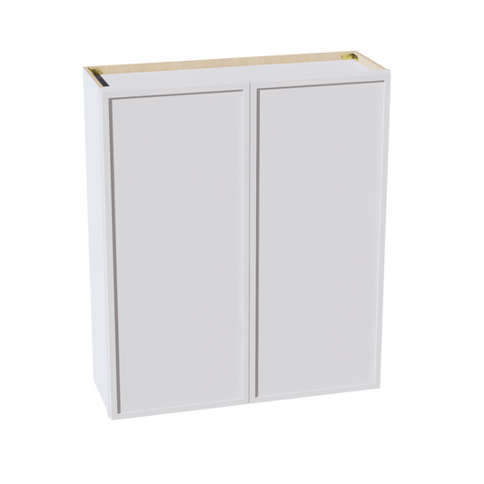 SF - W3642: Frost White Slim Shaker 36"W x 42"H 2 Doors & 3 Shelves Standard Wall Cabinet - NextCabinets