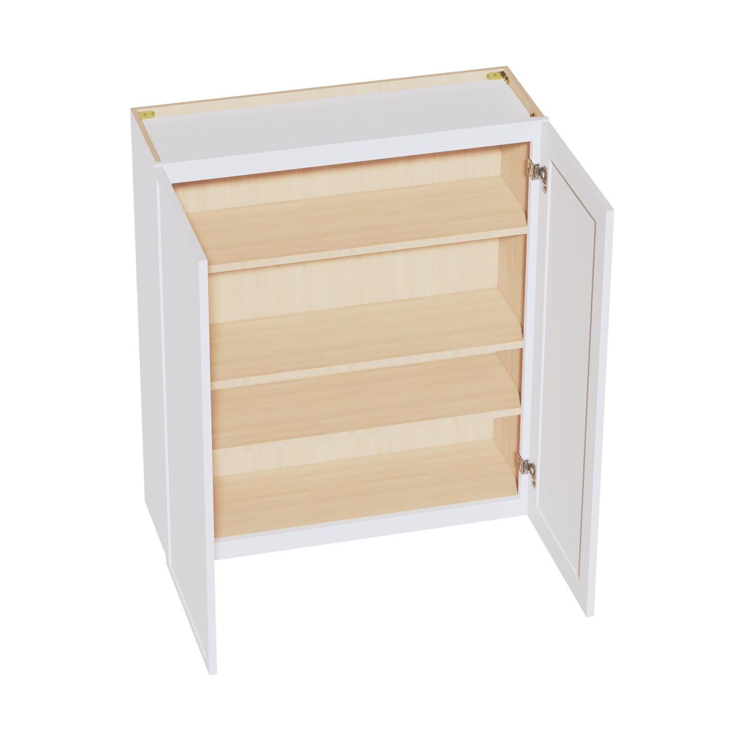 SF - W3642: Frost White Slim Shaker 36"W x 42"H 2 Doors & 3 Shelves Standard Wall Cabinet - NextCabinets