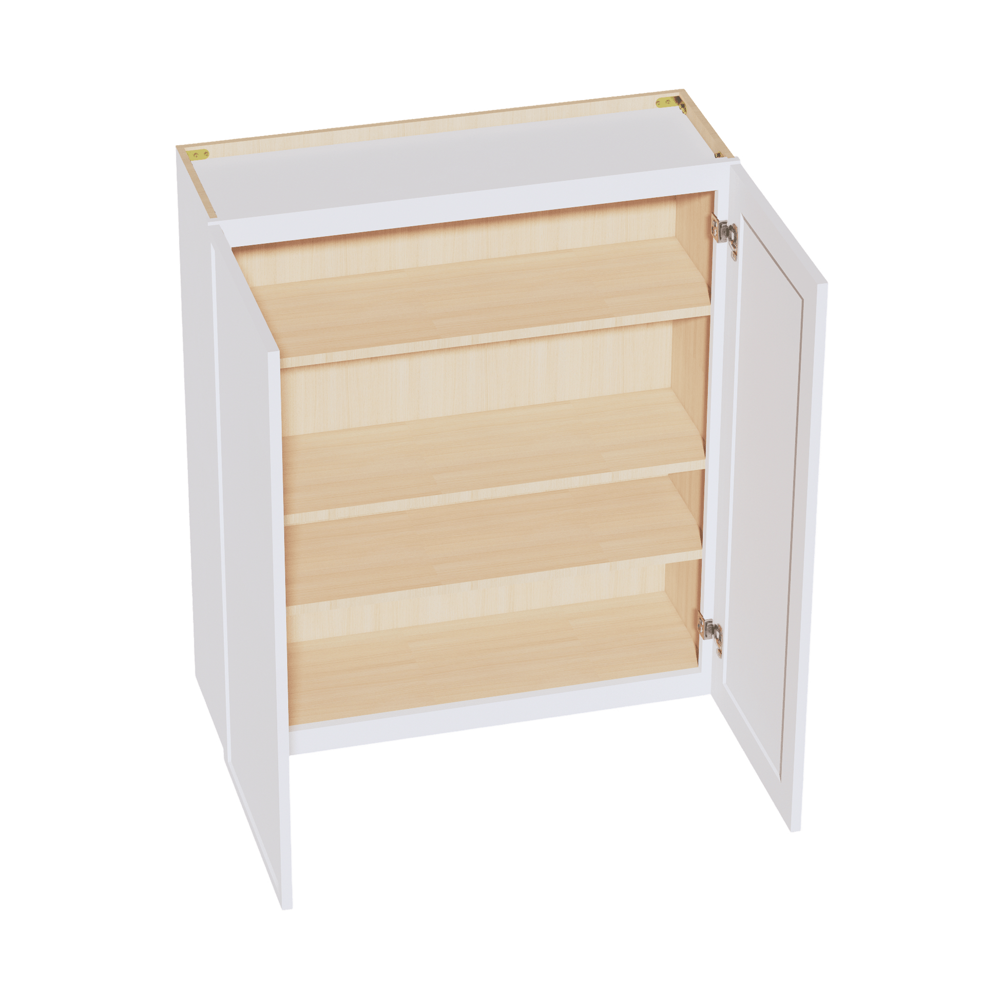 SF - W3642: Frost White Slim Shaker 36"W x 42"H 2 Doors & 3 Shelves Standard Wall Cabinet - NextCabinets