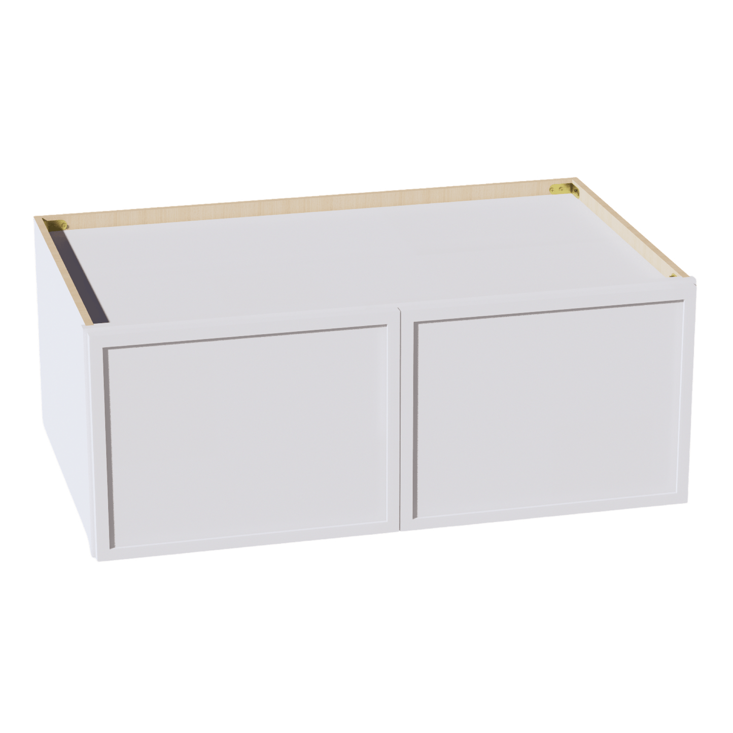SF - W391524: Frost White Slim Shaker 39"W x 15"H x 24"D 2 Doors Standard Bridge Wall Cabinet - NextCabinets