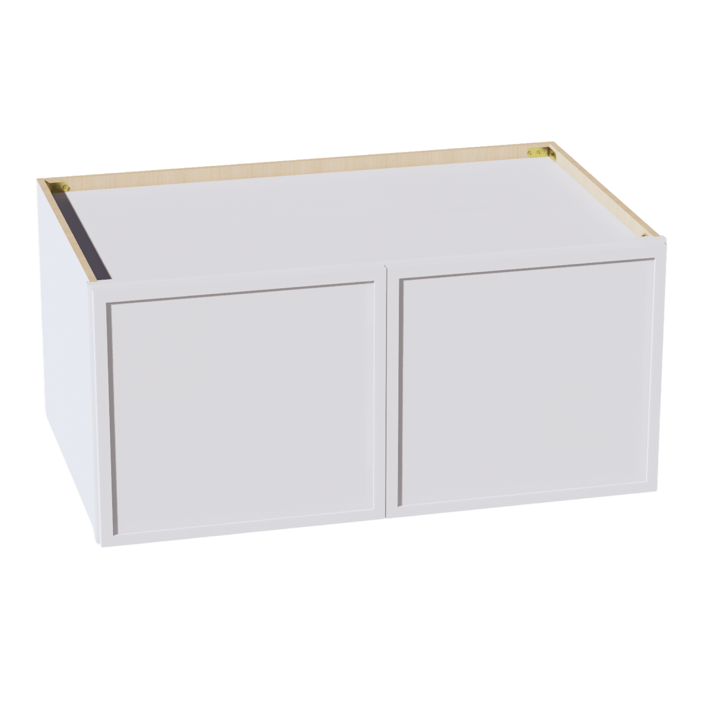 SF - W391824: Frost White Slim Shaker 39"W x 18"H x 24"D 2 Doors Standard Bridge Wall Cabinet - NextCabinets