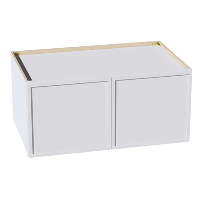 SF - W391824: Frost White Slim Shaker 39"W x 18"H x 24"D 2 Doors Standard Bridge Wall Cabinet - NextCabinets