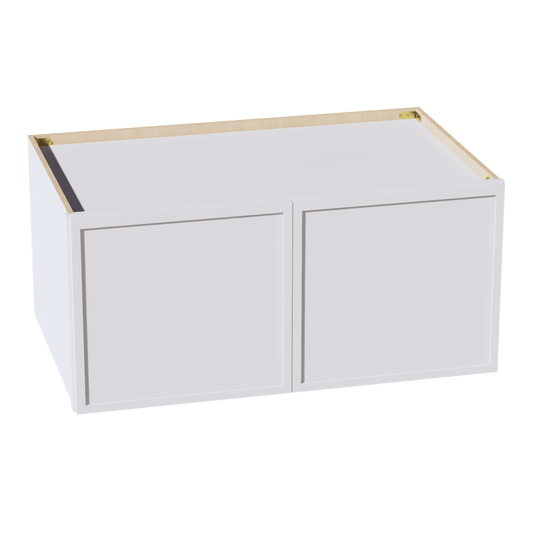 SF - W391824: Frost White Slim Shaker 39"W x 18"H x 24"D 2 Doors Standard Bridge Wall Cabinet - NextCabinets