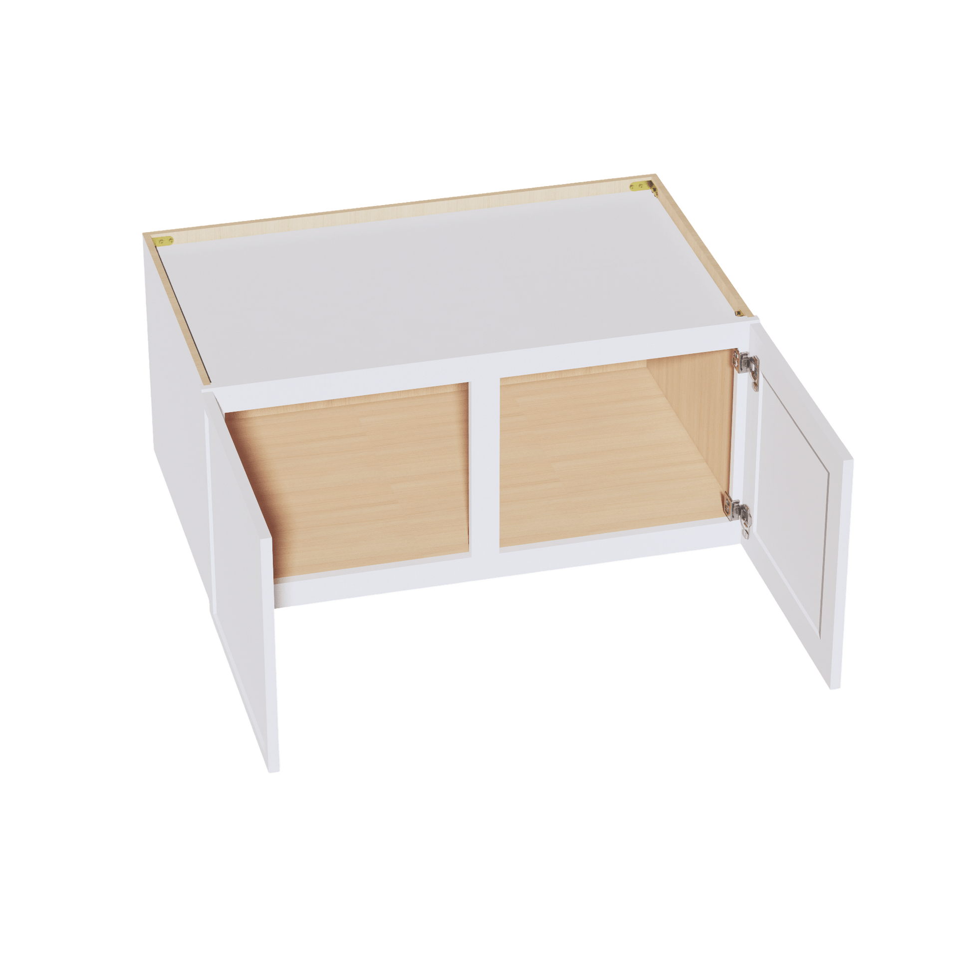 SF - W391824: Frost White Slim Shaker 39"W x 18"H x 24"D 2 Doors Standard Bridge Wall Cabinet - NextCabinets