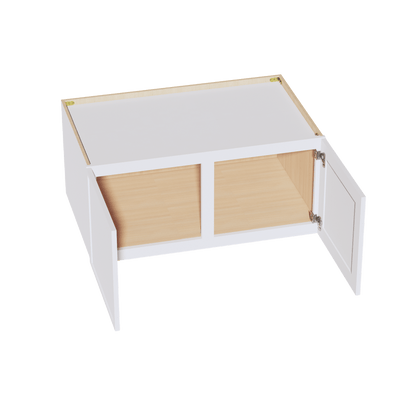 SF - W391824: Frost White Slim Shaker 39"W x 18"H x 24"D 2 Doors Standard Bridge Wall Cabinet - NextCabinets