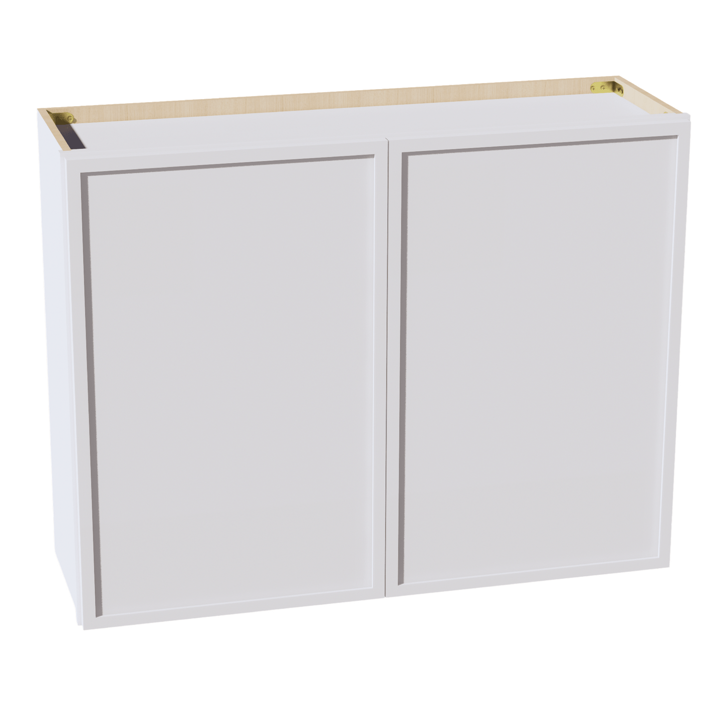 SF - W3930: Frost White Slim Shaker 39"W x 30"H 2 Doors & 2 Shelves Standard Wall Cabinet - NextCabinets